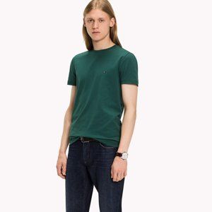 Tommy Hilfiger pánské zelené tričko Stretch